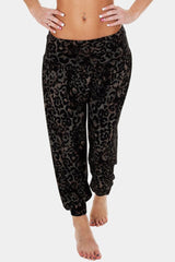 Leopard Print Full Length Ali Baba Harem Trousers