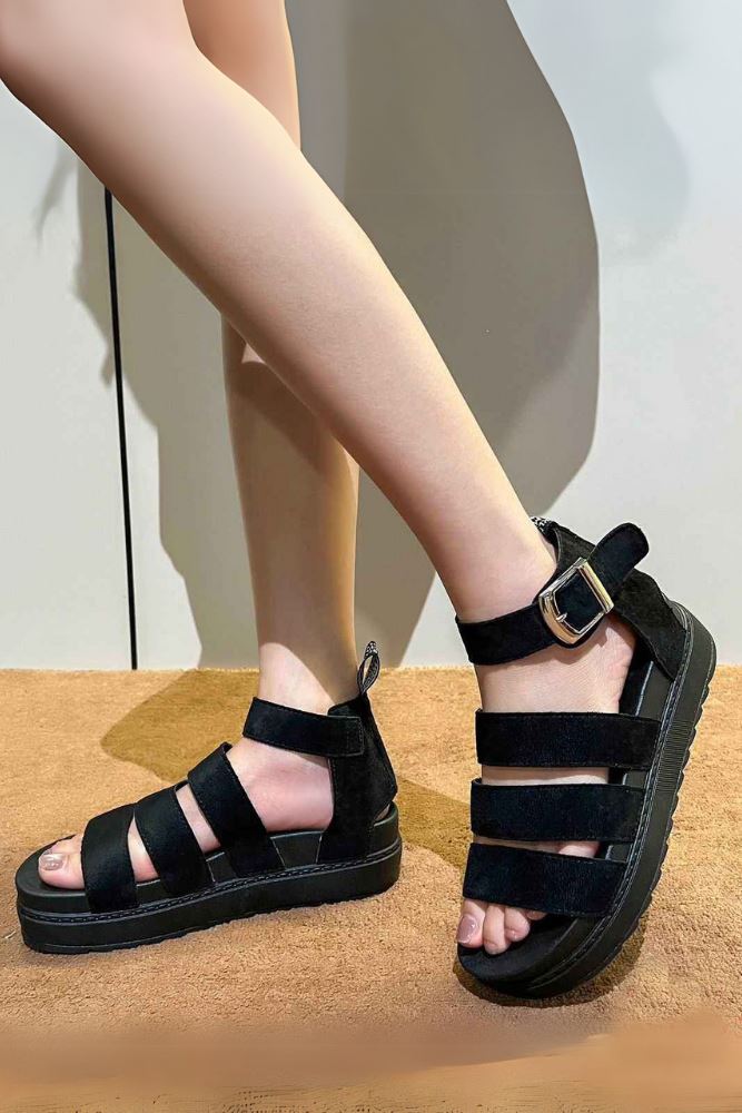 Side Buckle Strap Chunky Sandal